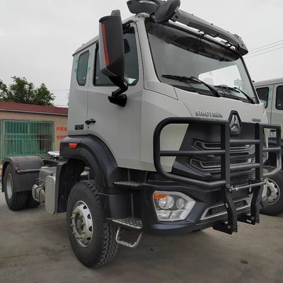 Caminhão-trator Sinotruk de segunda mão com caixa de carga de aço carbono em boas condições