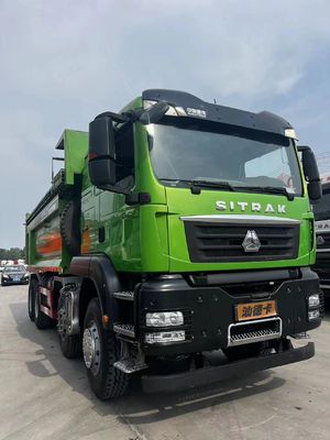 Caminhão de descarga usado de 440 cavalos de potência 8X4 com capacidade de carga de 7,2 metros e cabine de ar condicionado