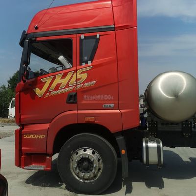 Caixa de carga de aço carbono FAW Jh6 GNL Pesado 530HP caminhão-trator com assento de suspensão a ar