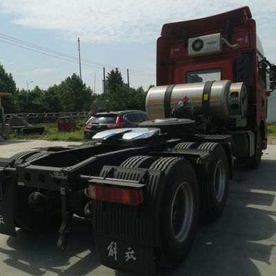 Caixa de carga de aço carbono FAW Jh6 GNL Pesado 530HP caminhão-trator com assento de suspensão a ar