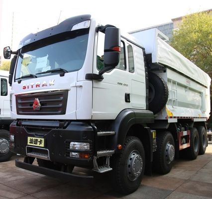 Sinotruk 6X4 Dump Truck de direção hidráulica em cor personalizada com certificação ISO