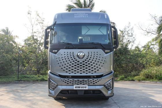 Trator a GNC de alto binário com suspensão a ar de 6,8x2,5x3,8 m e semi-reboque de reboque