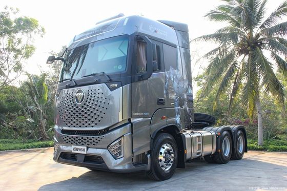 Trator a GNC de alto binário com suspensão a ar de 6,8x2,5x3,8 m e semi-reboque de reboque