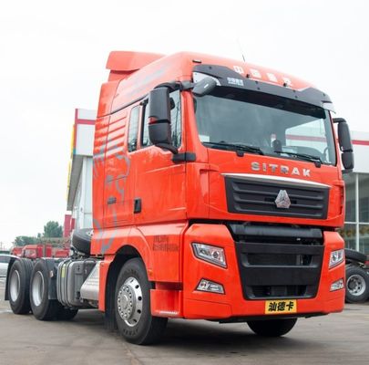 Trator Sitrak 6X4 certificado pela ISO com tanque de combustível e direção hidráulica