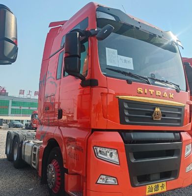 Caminhão pesado de segunda mão G7h de 540 HP com banco de suspensão pneumática e tanque de combustível de 1000L
