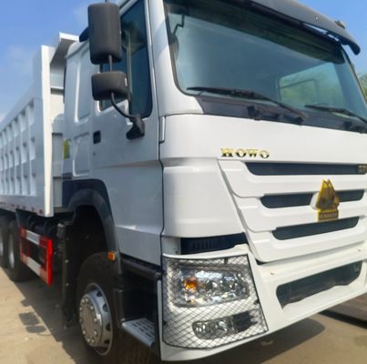 Transmissão manual 6X4 camião de descarga com direção hidráulica e pneus de assistência de potência