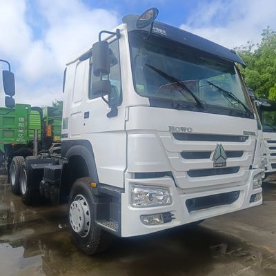 Trator nacional de caminhões pesados HOWO 6X4 371HP Trator com caixa de carga de aço carbono