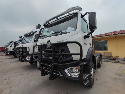 Caminhão-trator Sinotruk de segunda mão com caixa de carga de aço carbono em boas condições