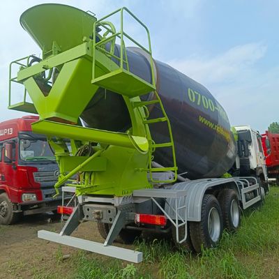 Caminhão de mistura de concreto automático 6X4 de 12m3 380HP com caixa de carga de pneus e aço carbono