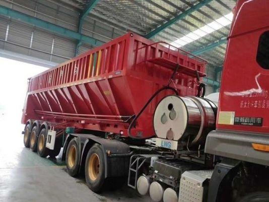Semi-reboque para milho Amendoins Trigo Carvão Minerais Auto-desembarque Transporte de grãos