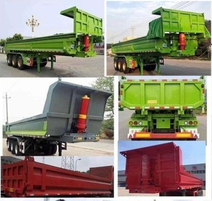 Semi-reboque para milho Amendoins Trigo Carvão Minerais Auto-desembarque Transporte de grãos