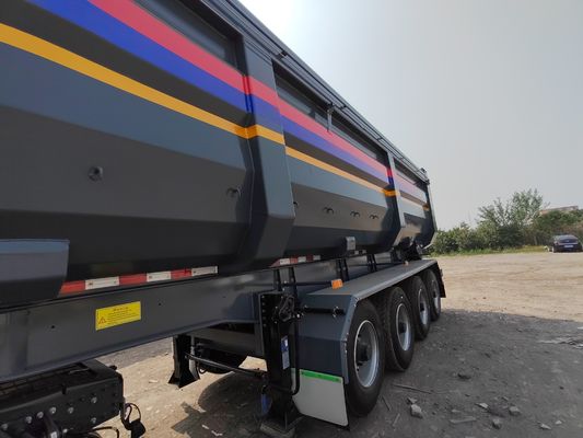 Trailers de transporte de grãos auto-desembarque de cores personalizadas 8000-9000mm Base de rodas e mais