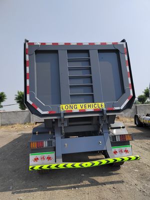 Trailers de transporte de grãos auto-desembarque de cores personalizadas 8000-9000mm Base de rodas e mais