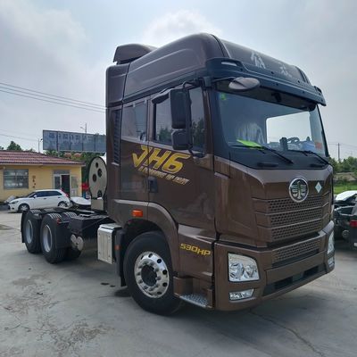 Direção hidráulica de segunda mão Jh6 camião de transporte 6X4/8X4 10/12 cabeça de reboque de rodas