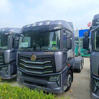 6 meses HOWO 6X4 caminhão-trator de GNL com direção hidráulica e transmissão automática